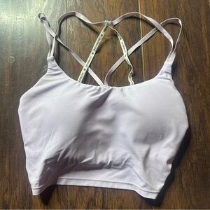 Glowmode Purple Longline Cross Straps Sports Bra Size M